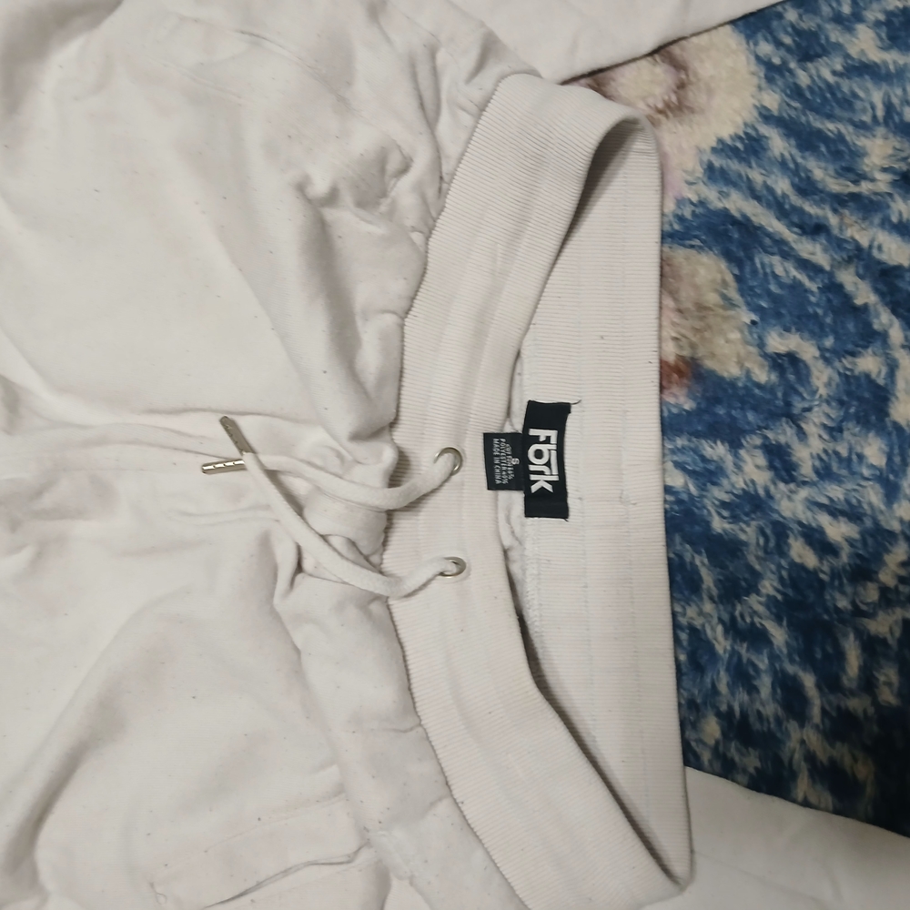 Fork White Drawstring Pants - Picture 4 of 4